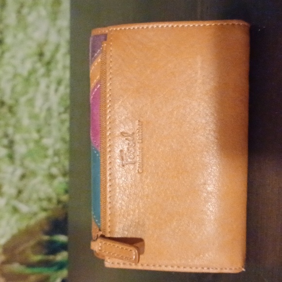 Fossil Suede and Leather Wallet - Picture 2 of 7